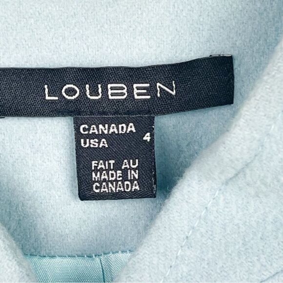 Louben Vintage light Blue Coat Wool & Cashmere Blazer 4 - Picture 3 of 6